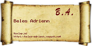 Beles Adrienn névjegykártya